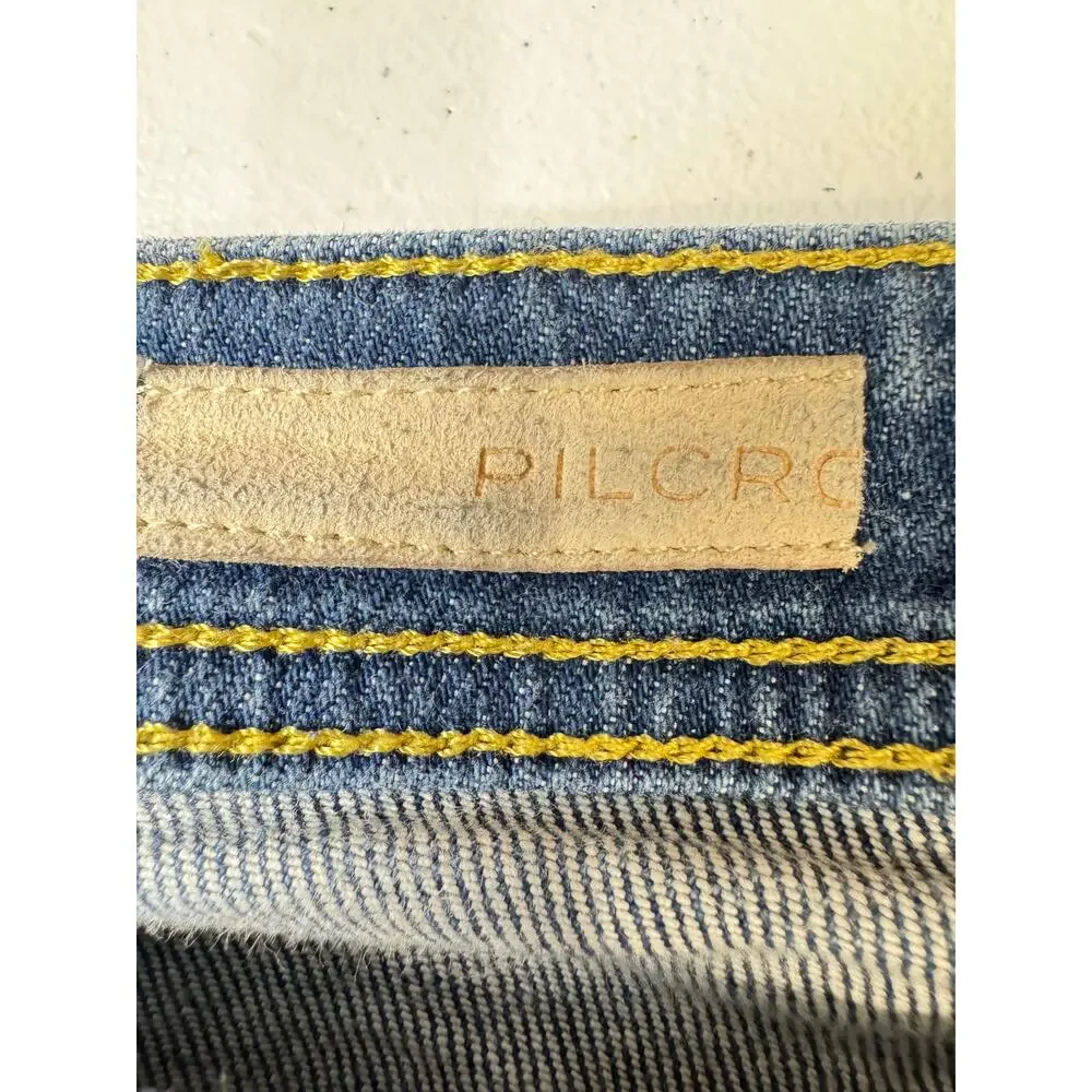 Pilcro Anthropologie Light‎ Wash Distressed Skinny Jeans Women's Size 28
